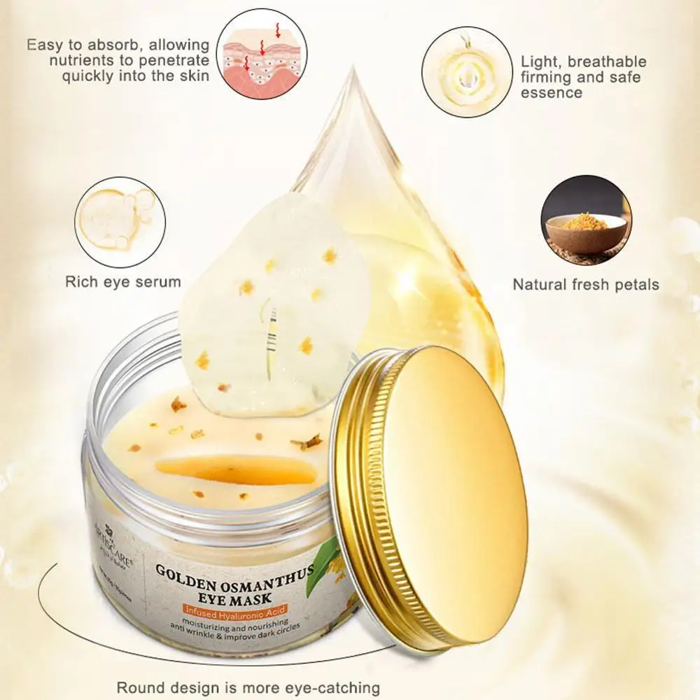 

Universal Gold Osmanthus Eye Patches Remove Dark Circles Facial Hyaluronic Acid Moisturizing Eye Masks Anti-Puffiness Eye Care
