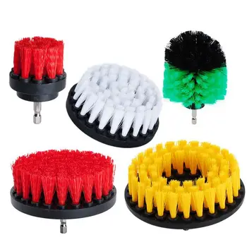 

2 3 4 5inch Drill Brush - Soft Medium Attachment Scrub Cleaning Kit for Pool Tile Flooring Brick Ceramic Marble Carpets Upholste