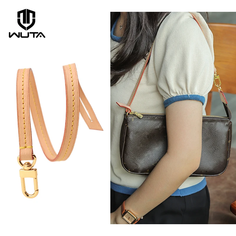 WUTA Genuine Leather Bag Strap for LV Pochette Accessories Luxury Bag 120cm  Adjustable Shoulder Straps Cowhide Bag Accessories