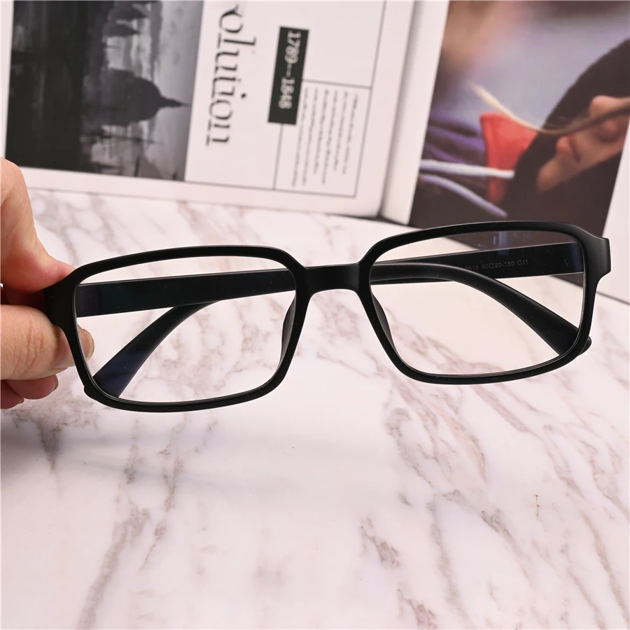 

Vazrobe Oversized Eyeglasses Frames Male Women 60-17-150mm Wide Face Large Glasses Men TR90 Black Spectacles for Prescription