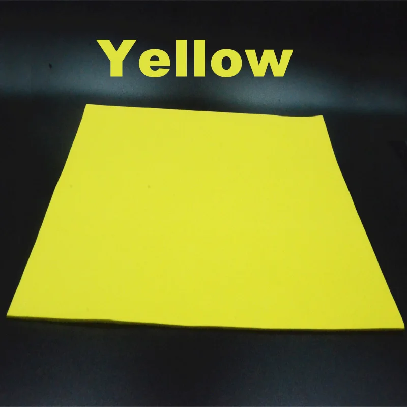 CONTEMPLATOR, 12 цветов, толщина 2 мм, мухобойка, плавающая пена, 4 листа/упаковка, EVA, квадратная бумага, материалы для ловли нахлыстом - Цвет: Yellow