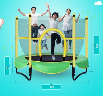 

Indoor Trampoline with Protection Net Jumping Bed Cardio Rebounder Fitness Exercise Bed Outdoor Trampoline For Kids Child Home