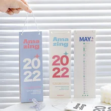 Calendrier mural suspendu en corde, mignon, papeterie pour nouvel an, noël, calendrier 2022 jours planificateur, nouveauté 365