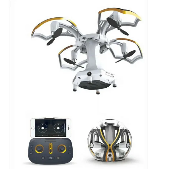 

Mini Folding Drone Quadcopter Durable Altitude Hold Spherical Remote Control Helicopter Long Battery Life WiFi HD Camera Drone