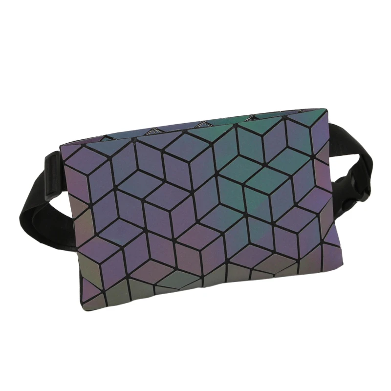 Новая поясная сумка, Женская поясная сумка, Женская Геометрическая светящаяся нагрудная сумка, унисекс, поясная сумка, поясные кошельки, сумочка - Цвет: Luminous C