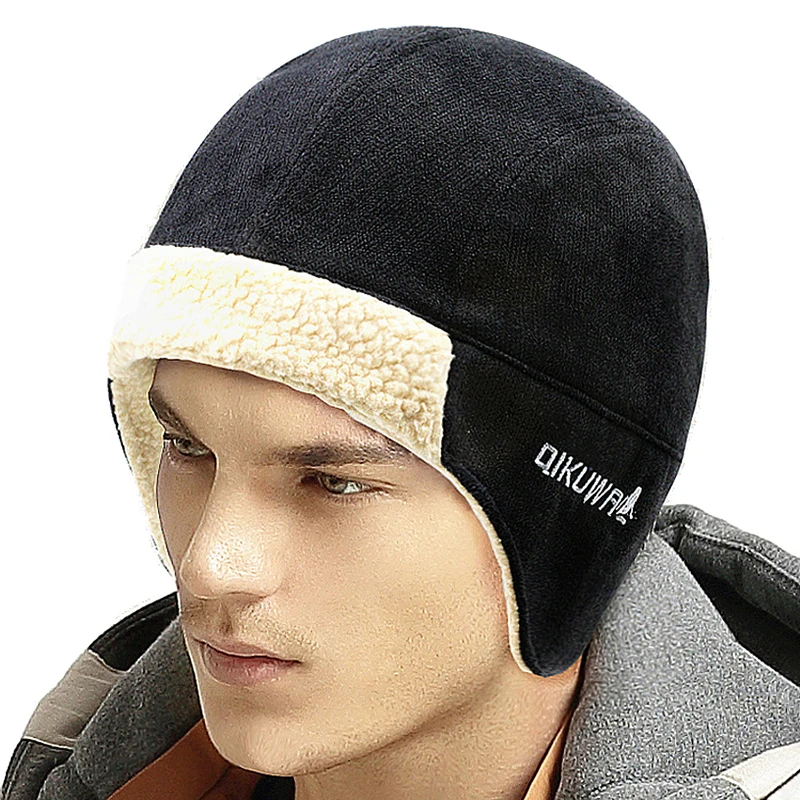 Men Bomber Hat Trooper Aviator Cap Faux 