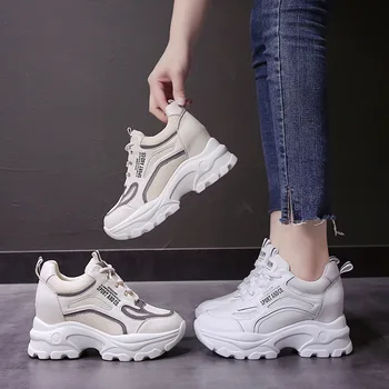 

Summer new heightened sports shoes women mesh breathable casual thick bottom running shoes ZS-05