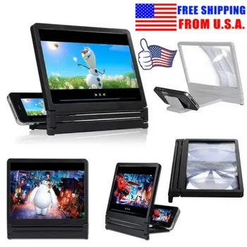

12 Mobile Phone Screen Magnifier 3D HD Video Amplifier Smartphone Stand Bracket