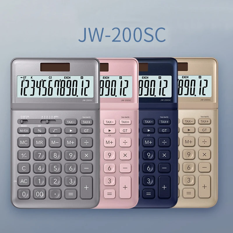 JW 200SC калькулятор светильник Роскошные модные финансовый офиса составляет 12 bit
