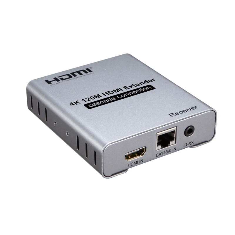 120 м HDMI удлинитель Каскадное подключение 4 к через Cat5e/6 CAT6 RJ45 Ethernet Lan сетевой карты кабель передатчик приемник TX RX W/IR - Цвет: Only 1 Receiver