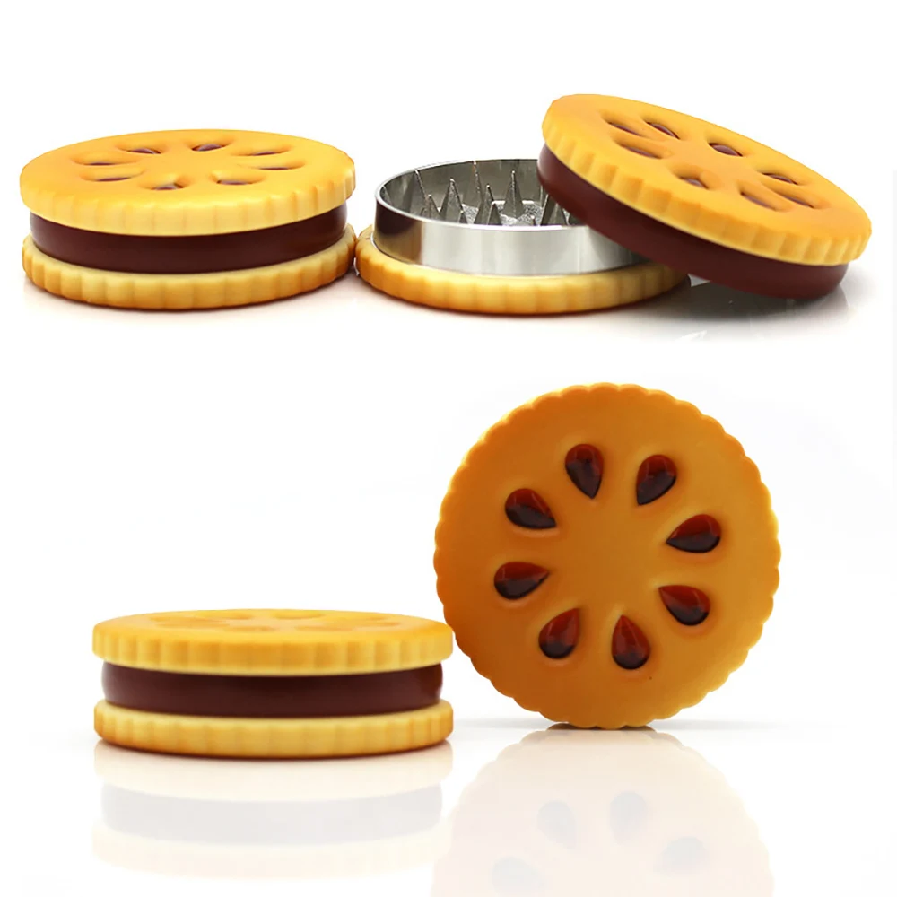 Cookie Pipes 2 Layers Grinder Pipe Smoking Tobacco Pipe Herb Smoking