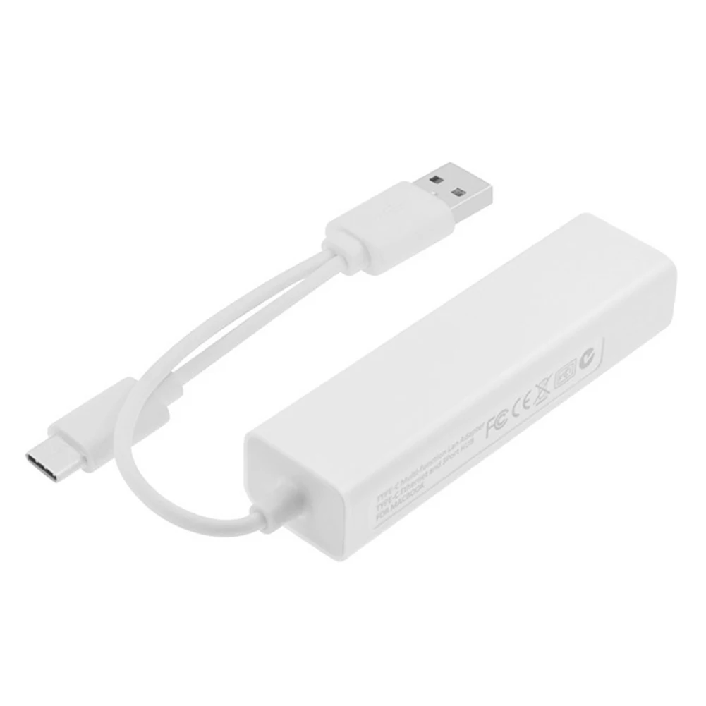 USB Type C концентратор сплиттер 3 2 0 RJ45 Интернет адаптер для ноутбука ПК ноутбук док