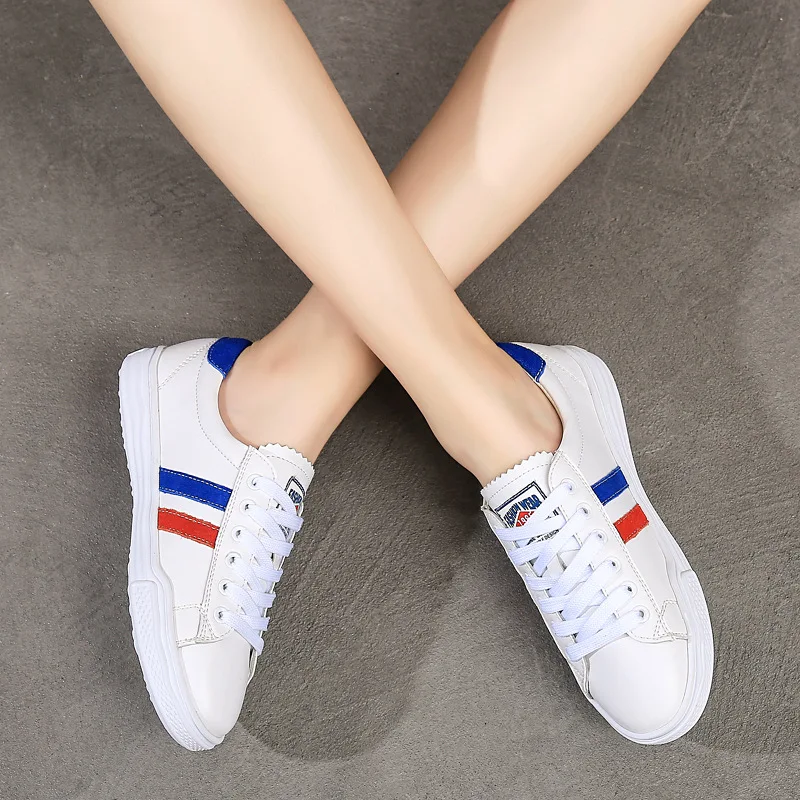 

New Style Spring And Autumn WOMEN'S Genuine Leather Shoes Simple Anti-slip Wear-Resistant Students Base Platform Shoes Sports Da