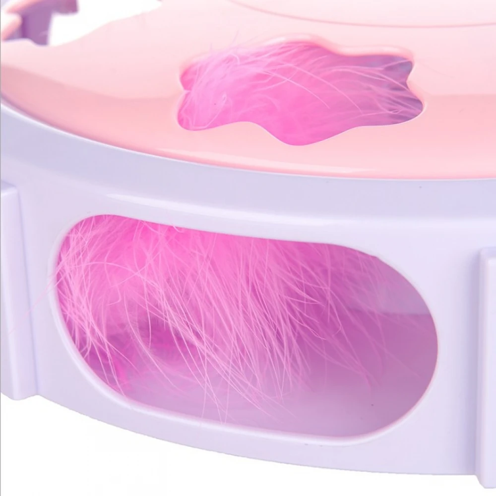 Cat Toys Automatic Round Turntable LED Interactive Pet Cat Play Toys Electric Tease Cats Toys 5