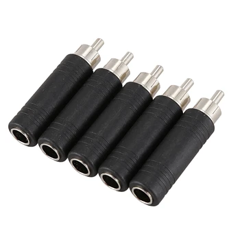 

5x 6.35mm 1/4 inch Mono Female Jack to RCA Male Plug o Adapter Cable Converter