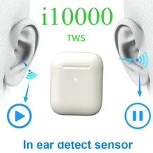 I10000 TWS всплывающие наушники Bluetooth 5,0, беспроводные наушники с зарядкой, 1:1 Реплика VS w1 chip i9s i10 i30 i60 i100 i200 tws i 500
