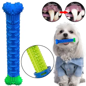 

Pet Dog Chew Toys Rubber Molar Stick Pet Dog Toothbrush Bite Resistant Toy Oral Tooth Artifact Cleaning Brushing dog bone toy