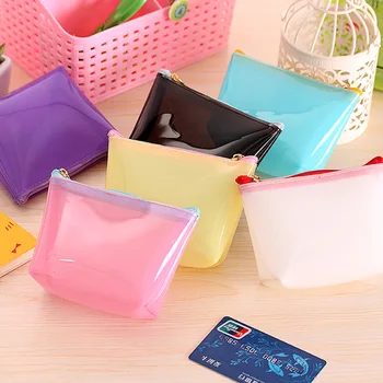 

1pcs Small Purse Women Coin Pouch Silica Gel Wallet Cute Coin Purse Zipper Mini Bags Key Headset Coin Holder Random Color