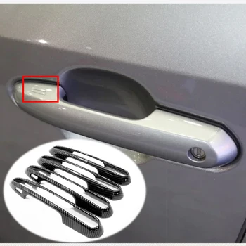 

ABS Carbon fibre For Toyota Highlander Kluger 2020 2021 Car door protector Handle Decoration Cover trim Car Styling Accessories