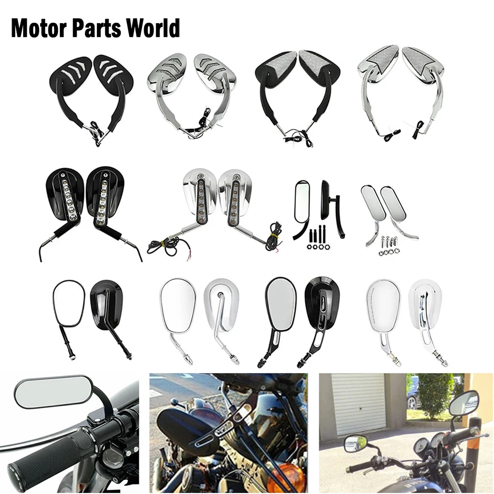 

Motorcycle Rear Side Mirrors For Harley Sportster XL 883 Touring Road King Street Glide Fatboy Softail Dyna FXDF Bobber Chopper