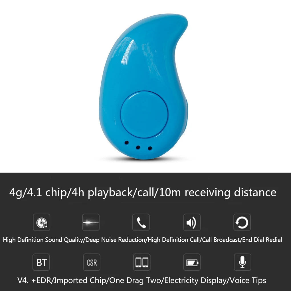 S530 Mini Bluetooth-Compatible Headset Wireless Earphone Invisible Sports Fitness Earbud In-ear Headphone Hot Sale