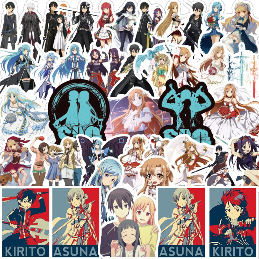 Sword Art Online Anime Adesivos de Parede, Decoração Graffiti Dos