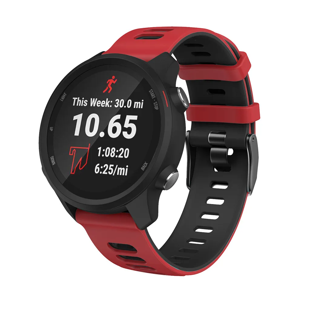 Спортивный силиконовый сменный ремешок для наручных часов Garmin Forerunner 245 245 м Смарт-часы браслет носимые Аксессуары#917