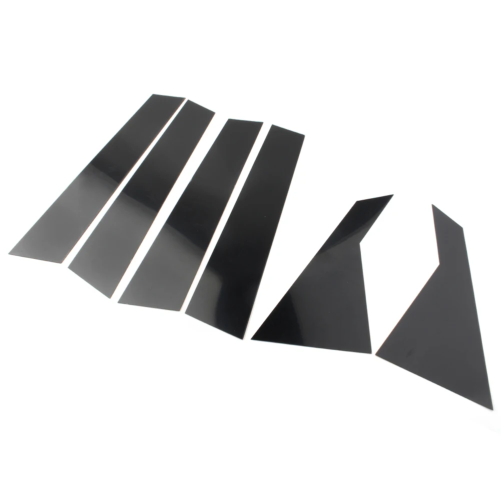 For Kia Forte Sedan Car Pillar Posts Door Window Trim Decorative Panel Sticker Gloss Black 8Pcs
