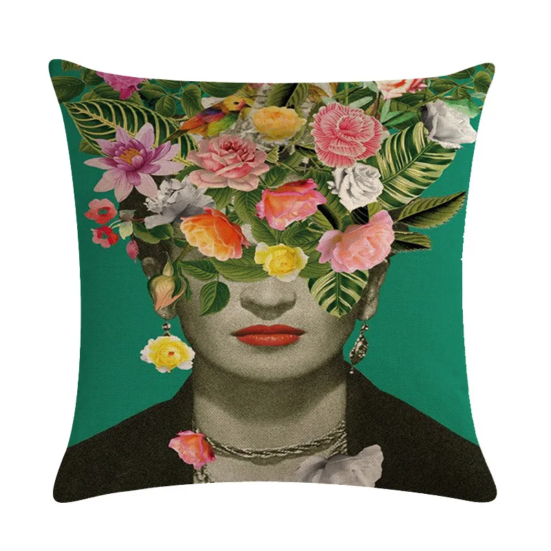 Североамериканская новая льняная декоративная подушка 100% Королева Стандартная