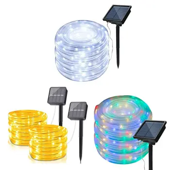 

7m 12m 22m LED Solar Garden Lights Rope String Lights Outdoor Solar Powered Strip Christmas Fairy Light Party S26 20 Dropship