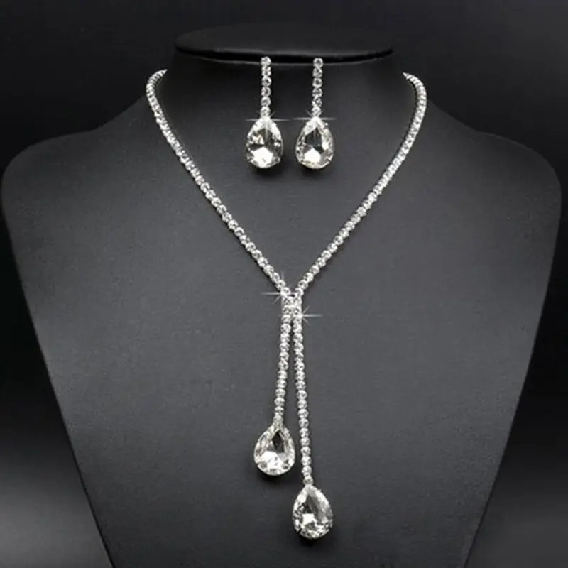 3PCS Luxury Bridal Crystal Jewelry Set