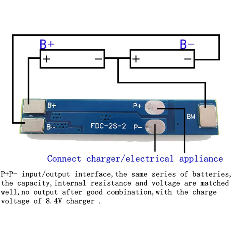 2S 3A Lithium Battery 7.4v 8.4V 18650 Chargeur Protection Board bms pcm pour li-ion lipo batterie pack 1pcs 2S 3A Lithium Battery 7.4v 8.4V 18650 Chargeur Protection Board bms pcm pour li-ion lipo batterie pack 1pcs