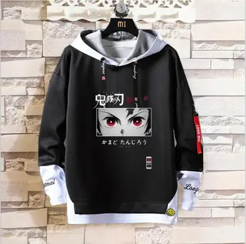 

Demon Slayer Kimetsu no Yaiba Hoodie Tanjirou Zenitsu Tomioka Giyuu Cosplay Costume Anime Jacket Spring Coat Hooded sweatshirt