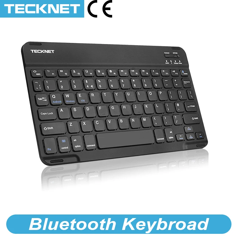TeckNet мини перезаряжаемая Bluetooth клавиатура беспроводная для iPad телефона планшета