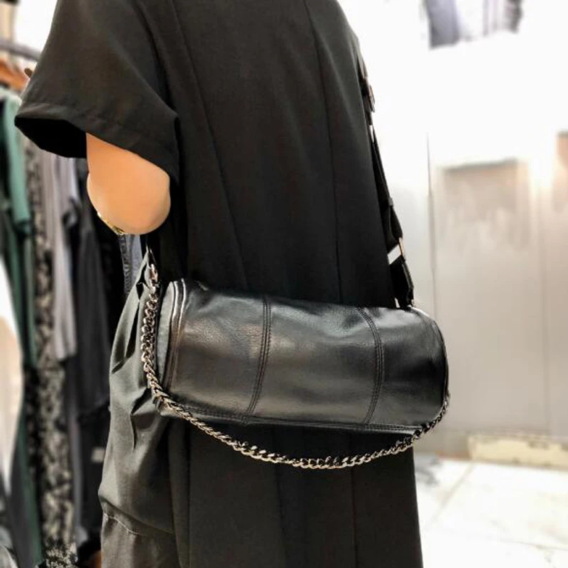 

Promotion Genuine Leather Luxury Women Handbag Classic Double Strap Messenger Bag Ladies Shoulder Crossbody Bags bolsas de mujer
