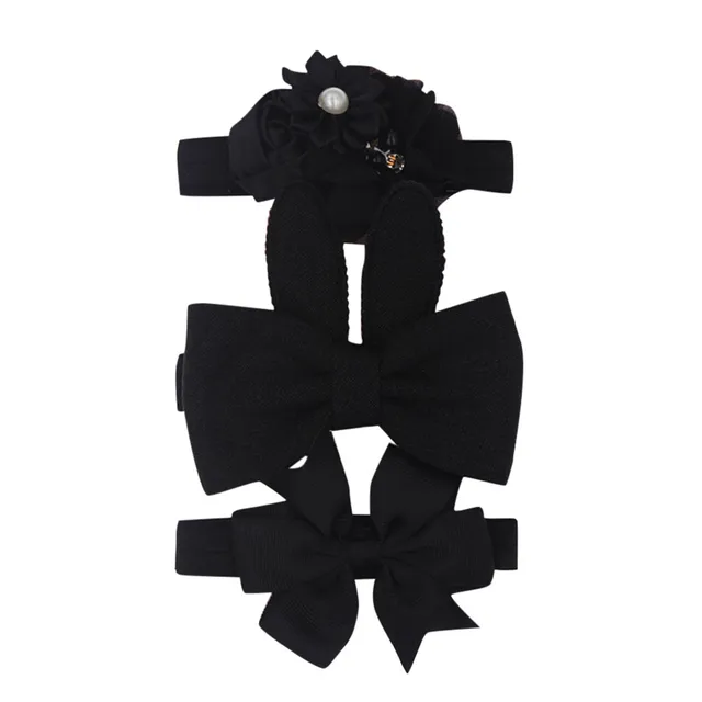 New 3pcs/lot Sequin Felt Bow Lotus Flower Elastic Headbands Kids Photography Props Baby Girls Cute Headwear Christmas Gift Sets 31