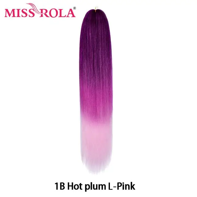 Miss Rola Synthetic 30 Inch 100g Kanekalon Hair Braid Yaki Straight Pre Stretched Pink Wholesale Bulk Hair Extension Jumbo Braid #99