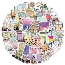 

50Pcs/Lot Cartoon Stickers Bubble Tea Flavored Drink Beverage Suitcase Laptop Luggage Notebook Bottle Phone VSCO Decals Sticker