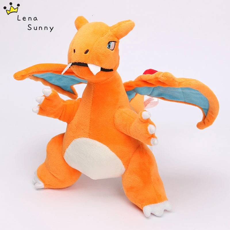 5 шт./лот Charizard X плюшевые игрушки, Mega Charizard X плюшевые мягкие игрушки животные куклы для детей Детский подарок