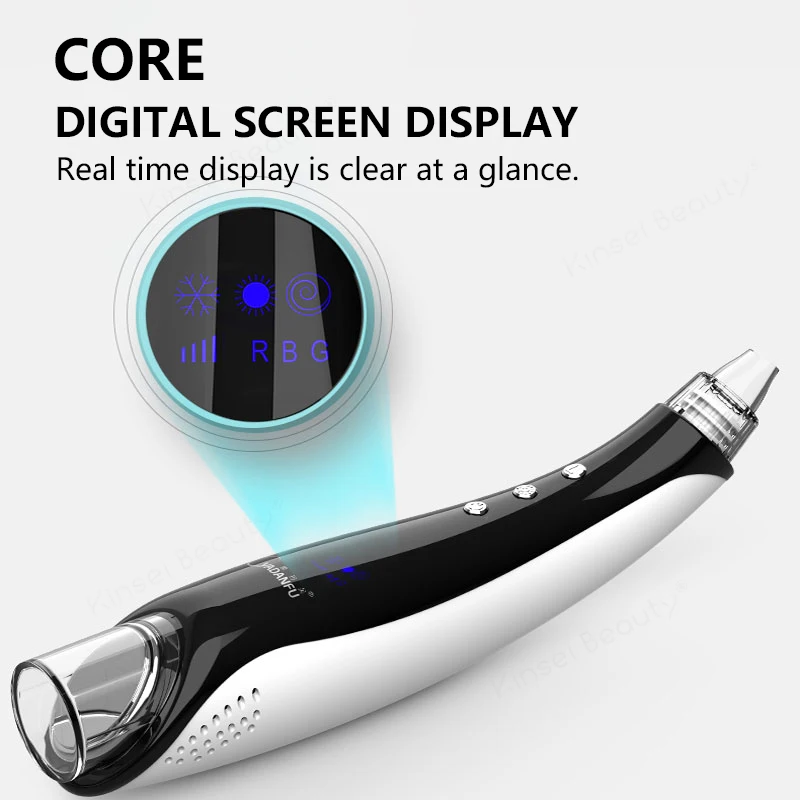 US $30.28 Blackhead Remover Pore Vacuum Cleaner Acne Pimple Remover Point Noir Extractor Face Cool Hot Compress Skin Care Tools