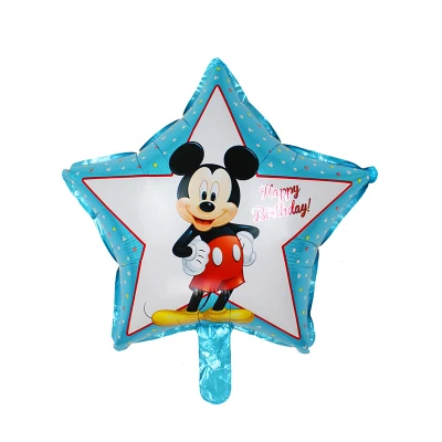 112cm Giant Mickey Minnie Mouse Balloon Cartoon Foil Birthday Party Balloon Kids Birthday Party Decorations Classic Toys Gift - Цвет: Серебристый