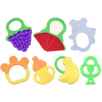 

1Pc Fruit Silicone Teether BPA Free Necklace Present DIY Pacifier Clips Soother Chain Baby Silicone Chewed Teether Toys Gift