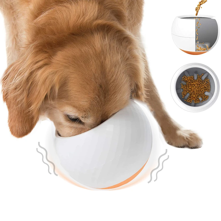 Dog Slow Feeder Bowl Wobbler Toy Interactive Feeder toy Tumbler Anti