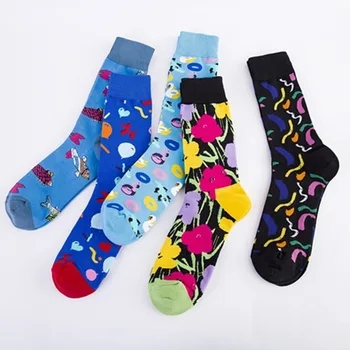 

Colorful Sock Mens Long Adult Happy Men's Standard Sox Cartoon Fish Socks Cotton Spring Autumn Comfortable Unisex Trendy Socken