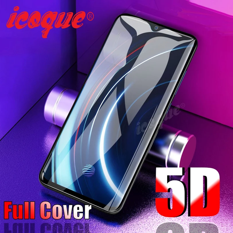 Закаленное стекло 5D для Xiaomi Redmi Note 9s 6 8 9 Pro Mi Lite 9t Pocophone F1 Xaomi 7 5 8T 8a|Защитные стёкла и