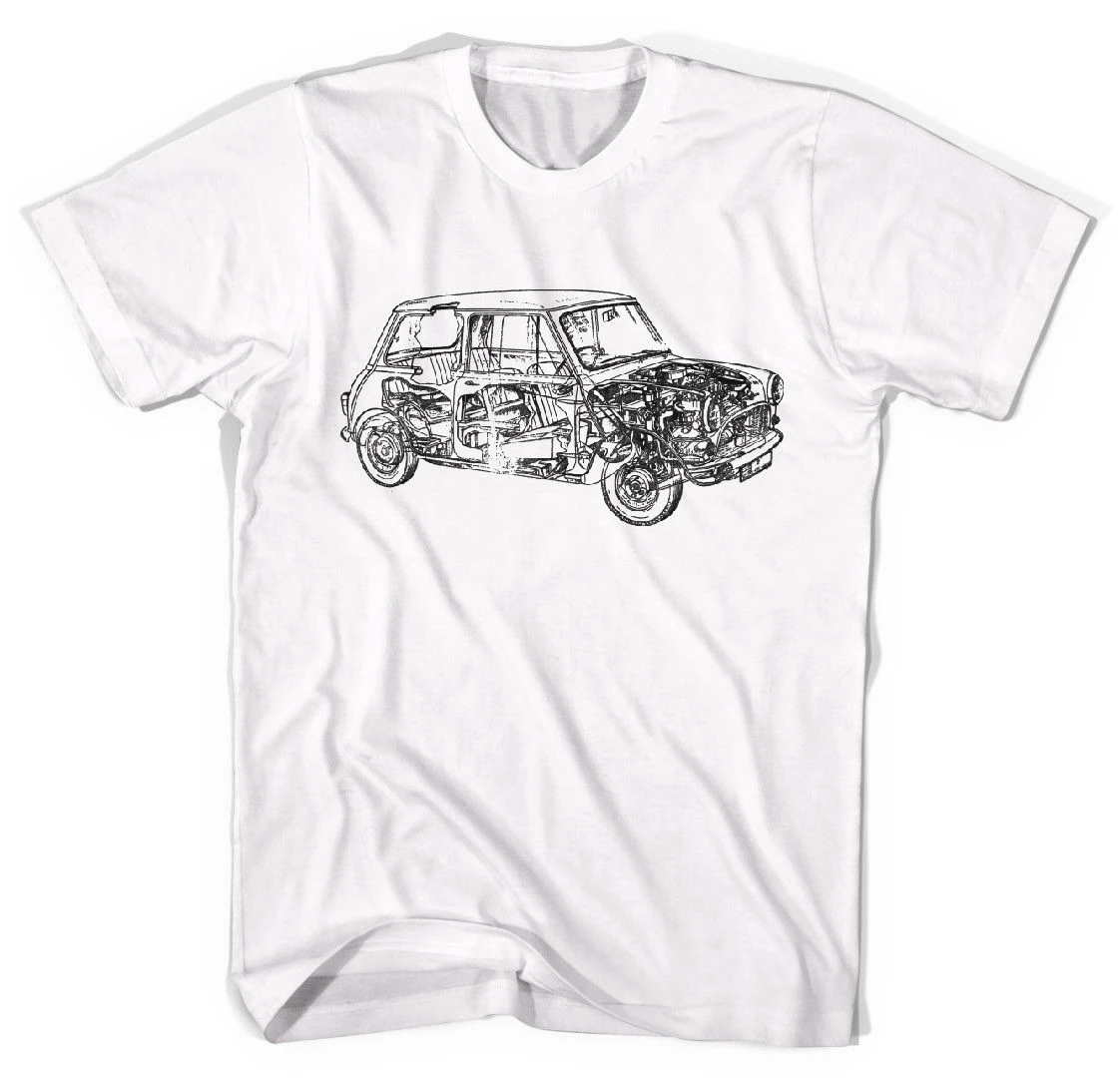 

Mini Cooper Schematic Classic Cars Unisex T Shirt All Sizes Classic Quality High Top Free Shipping T Shirt Trump Sweat Sporter T