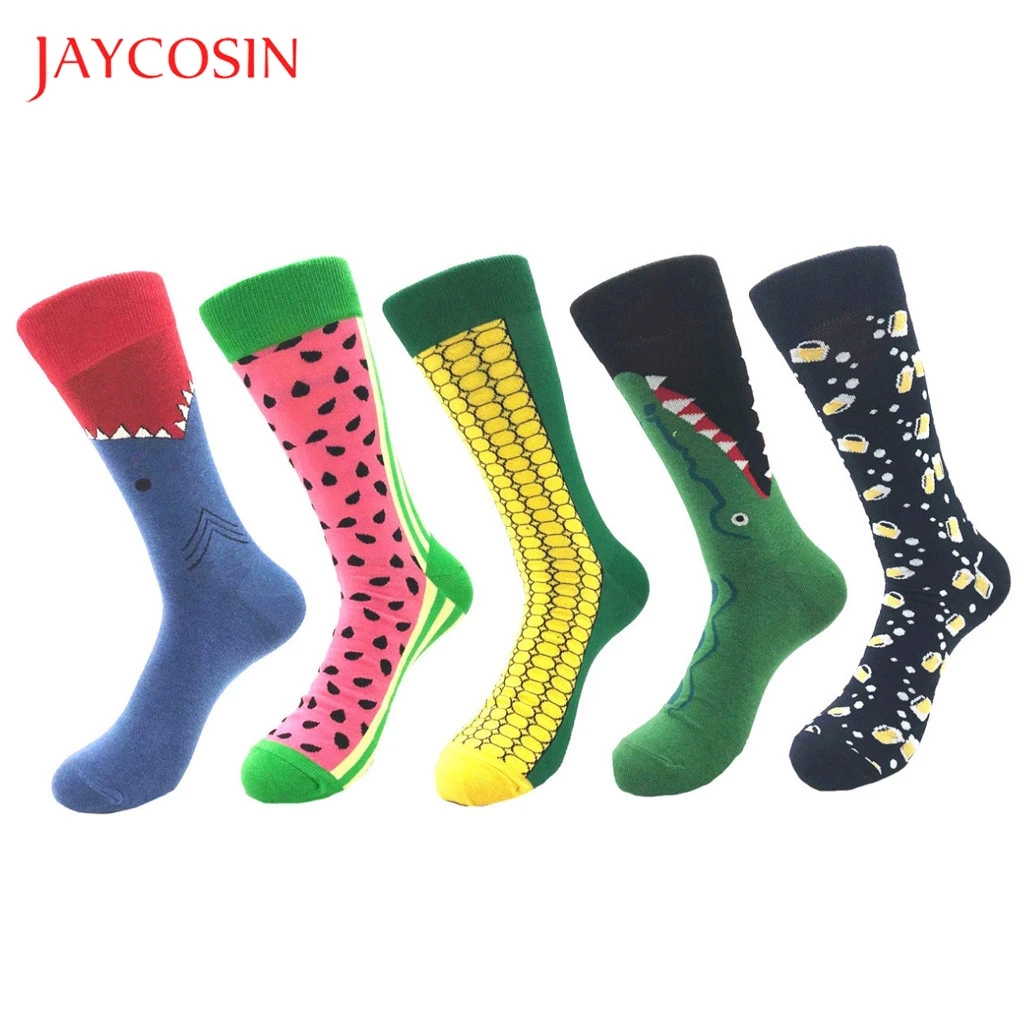 JAYCOSIN новые хлопковые забавные носки для пар повседневные Harajuku с листочками