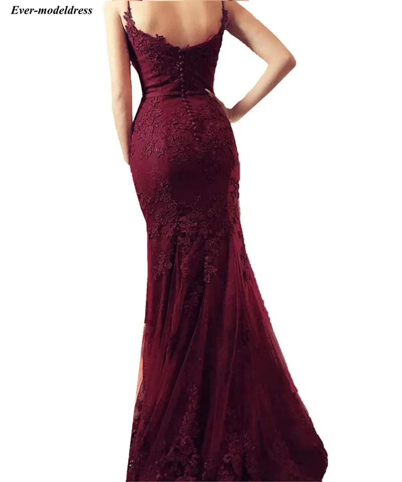 Темно-красное кружевное вечернее платье в пол, длинное свадебное платье цвета шампанского на тонких бретелях, платья подружек невесты с открытой спиной