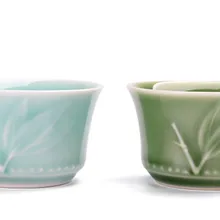 Маленькие чашки для чая из бамбука, торговля, креативный чайный набор, аксессуары, маленькая чайная чаша, кунг-фу, чайные чашки, специальное предложение