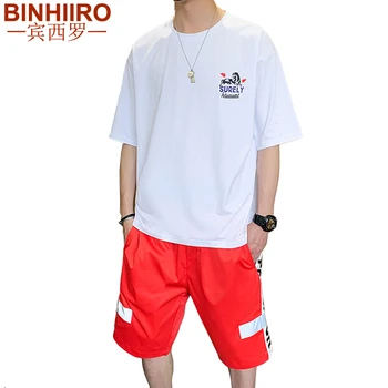 

2020 Men's Summer Sets Soft And Comfortable Loose Fashion Printing Sports Suit Hip-Hop Streetwear New Casual Jogging Sports Sets